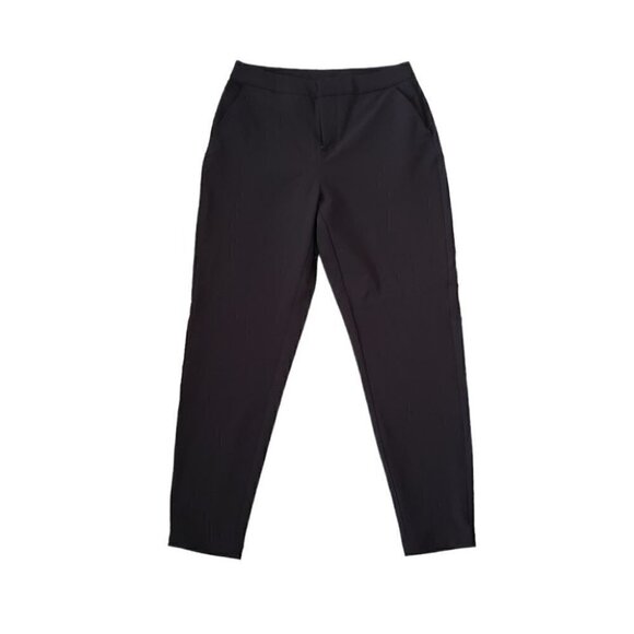 NEW Kyodan black casual ankle length tapered mid rise curvy trouser pants - Picture 1 of 8